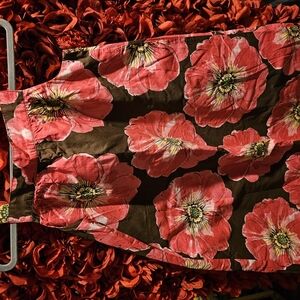 Gap Kids Floral Dress with Pink and Brown Poppies Size XX Large